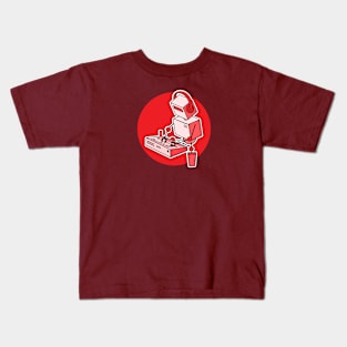 Robot Playing Drum Machine Kids T-Shirt